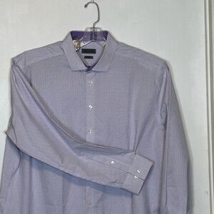 Calvin Klein‎ Men's Lavender Checkered Dress Shirt